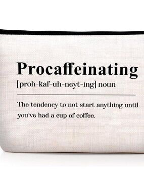 Funny Novelty Definition Makeup Bag Coffee Gifts for Women Coffee Lovers